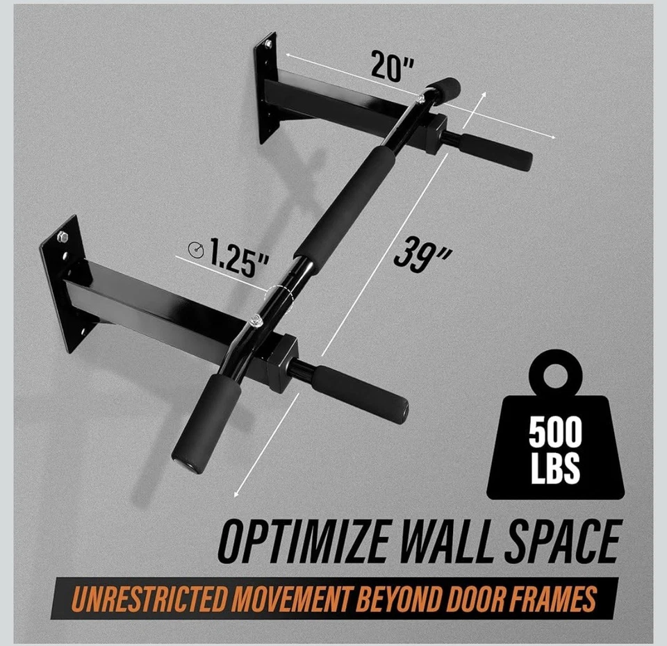 Barra Pull Up Yes4All Montada en la Pared Multifunción para Gimnasio en Casa Entrenamiento de Fuerza Foto 2 de 4