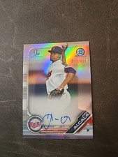 2019 BOWMAN CHROME JORGE ALCALA AUTO 010/499 REFRACTOR MINNESOTA TWINS 1ST CARD