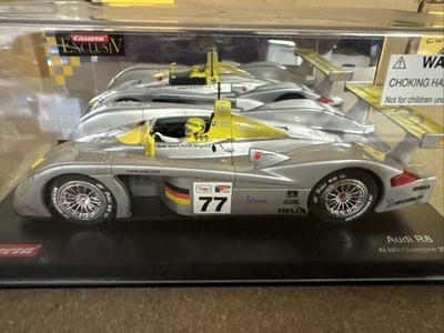 Slot Car Carrera Exclusiv 20481 Audi R8 #77 ALMS 2000 R. Capello-A. McNish 1/24