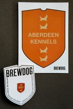 BrewDog Craft Beer SELTENE Aberdeen Kennels Pin Anstecker & Postkarte