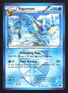 Pokemon Vaporeon 20/116 Plasma Freeze Regular Uncommon LP