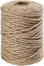 Vanhench             Jute Rope 4mmX120FT,    Rope for Crafts Projects Cat Scratcher