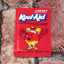 Vintage Kool Aid Cherry Drink Mix Unopened Packet