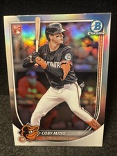2025 Bowman Chrome COBY MAYO RC - RED SP Rookie Refractor Orioles Rookie 37
