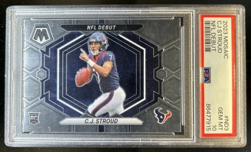 2023 Panini Mosaic C.J. Stroud RC Rookie NFL Debut #ND-3 Texans PSA 10 GEM MINT