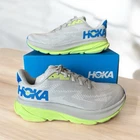 Big Kids Size 5.5 MD - HOKA ONE ONE Y Clifton 9 - 1131170 STLC Gray Volt Blue