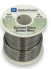 50/50 Solder for Stained Glass - 23.50 lb. 5 lb. spool / Made in USA