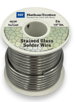 50/50 Solder for Stained Glass - $23.95 lb. (5 lb. spool) / Made in USA