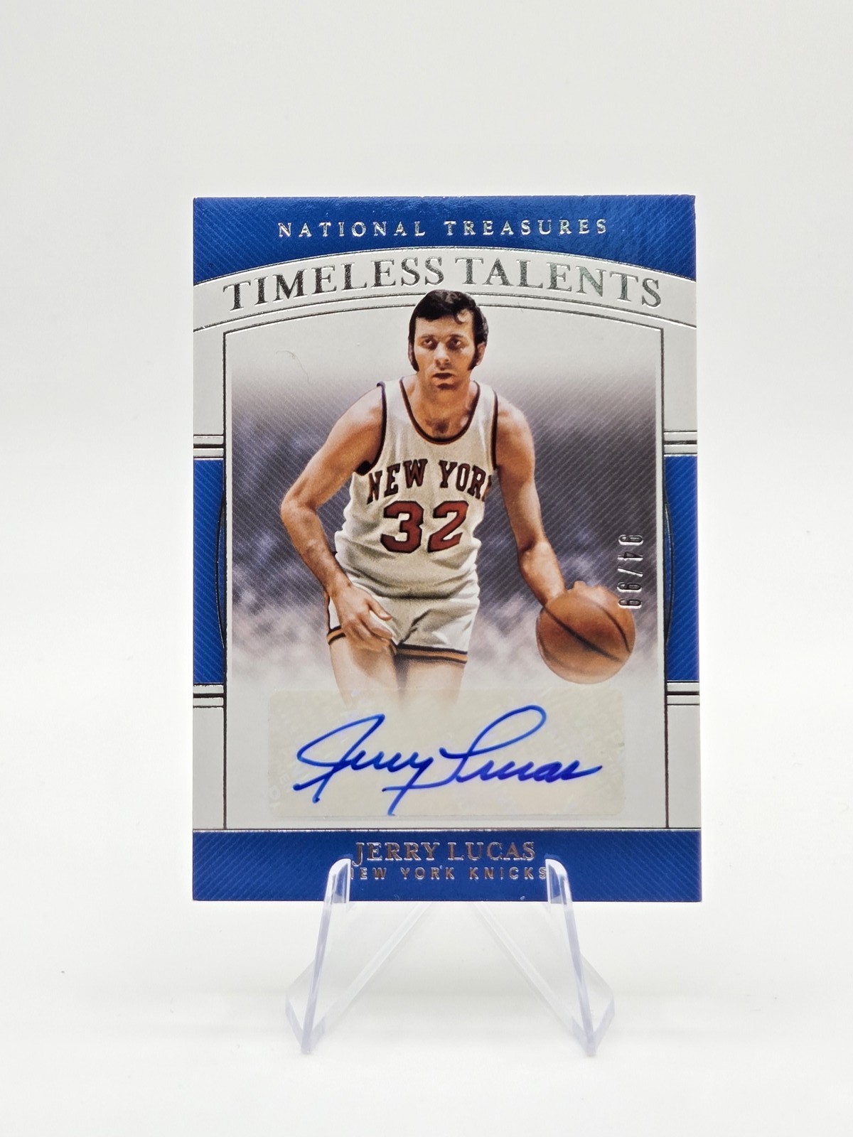 Jerry Lucas 2019-20 Panini National Treasures Timeless Talents Auto SP #/99