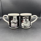 2 VTG 1996 Coca-Cola Polar Bear Coffee Mugs Bears with Goggles & Coke Boxers