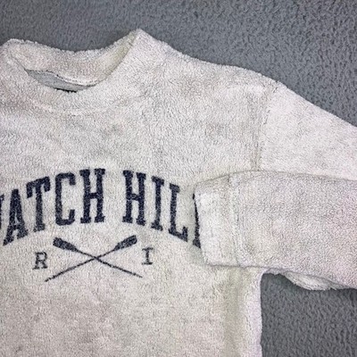 Austins Inc Watch Hill RI Terry Cloth Sweatshirt Women Small Oversized Graphic