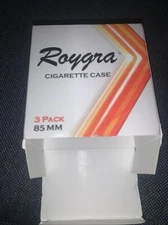 Roygra Cigarette Case, Aluminum Magnetic Switch, 20 Capacity - 3 Pack 85 mm