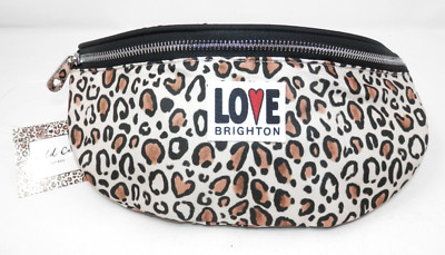BRIGHTON Wild Cat Fanny Pack  Leopard Crossbody Belt Waist Bum Bag New FREE SHIP