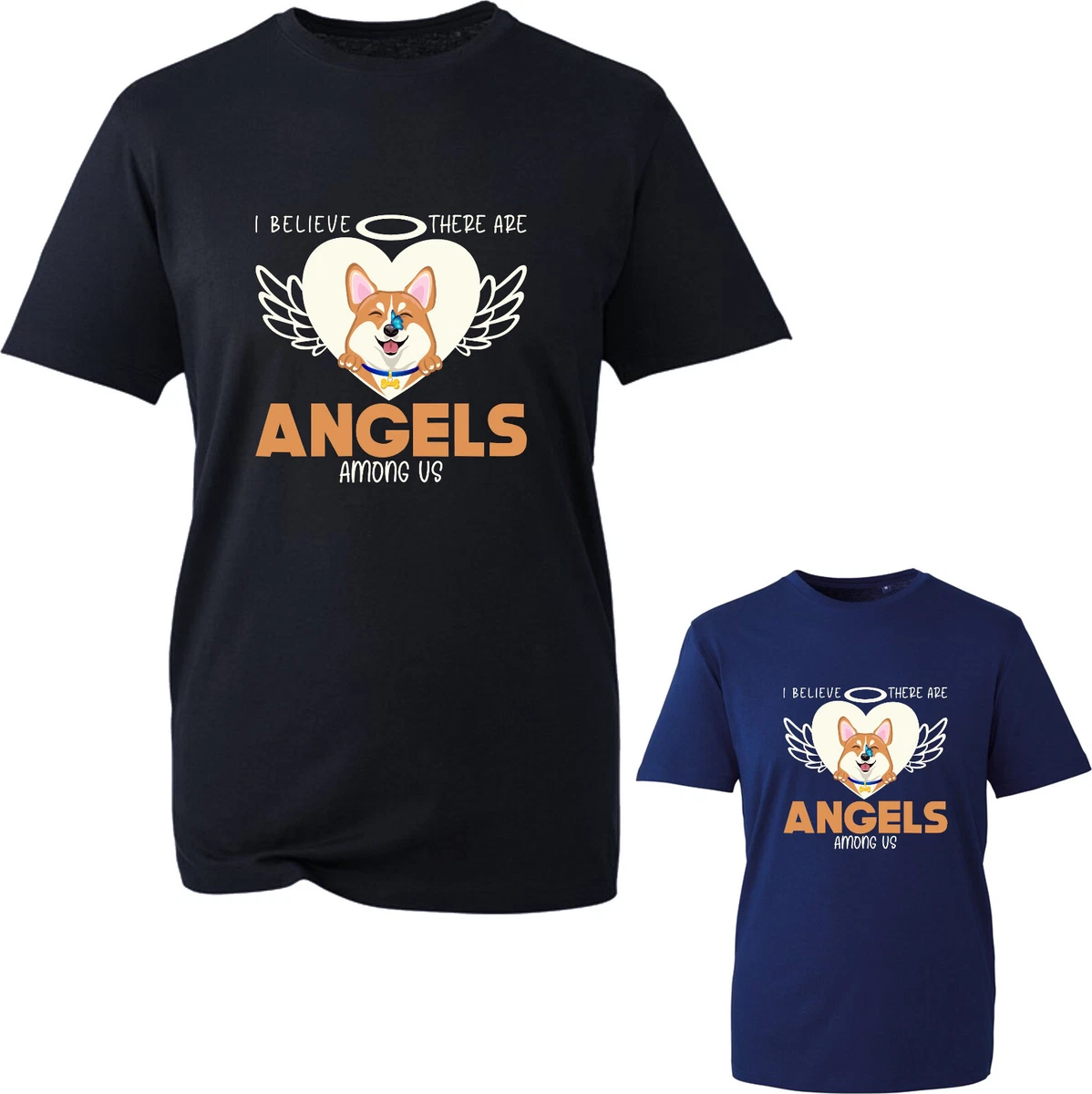 I Believe There Are Angels Among Us T Shirt Cute Corgi Angel Dog Unisex Tee Top