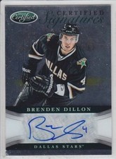 2012-13 PANINI CERTIFIED BRENDEN DILLON AUTO SIGNATURES CS-BDI Autograph Sharks