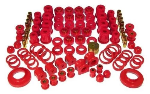 Kit completo de bucha de suspensão Prothane TOTAL PARA 97-06 Jeep Wrangler TJ (vermelho) - Imagem 2 de 2