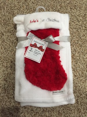 baby's first christmas blanket
