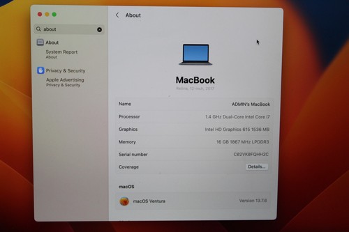 Cheap MacBook Retina 12 inch 2017 - 1.4GHz Dual Core, i7, 512GB SSD, 16Gb Ram, - Photo 9/17