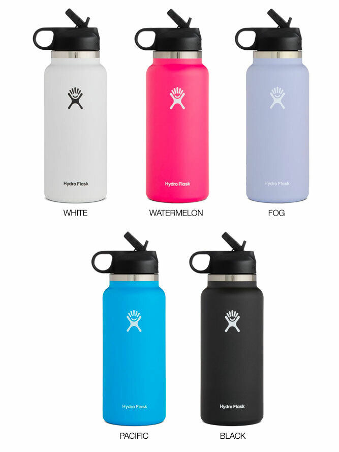 Hydro Flask Wide-Mouth Vacuum Water Bottle with Flex Straw Hydro Flask Wide-Mouth Vacuum Water Bottle with Flex Straw