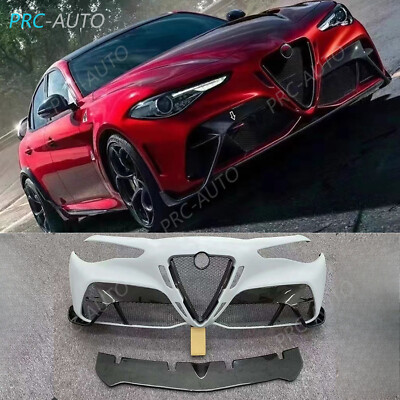 Carbon Fiber For Alfa Romeo Giulia 2017-2024 Front Bumper Assembly GTAM Style