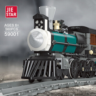 Moc Steam Train Model Locomotive Brick Building Blocks Set Mould Kids TOY 560PCS
