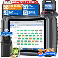XTOOL USED D8W V2.0 Wireless Auto Full System Diagnostic Scanner Topology Map
