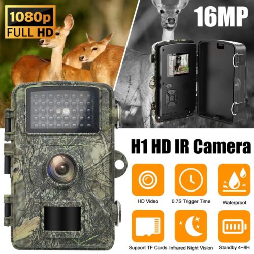 Wildlife Trail Camera 16MP HD 1080P Game Outdoor Night Vision Motion Hunting Cam