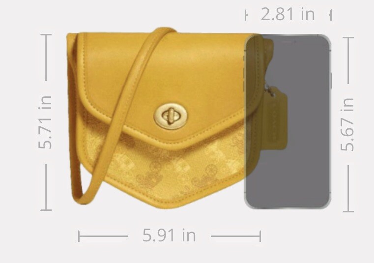 NWT Coach Turnlock Flap Pouch 15 Horse & Carriage Crossbody Ochre