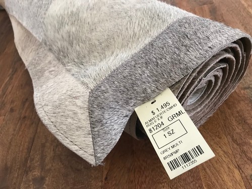 Overland 5&amp;amp;#039; x 8&amp;amp;#039; Almafuerte Patchwork Cowhide Rug in Grey Multi $1,495.00 - NEW