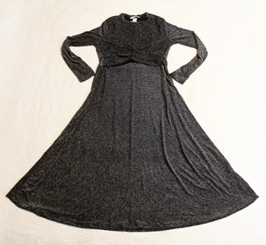 black nursing maxi dress