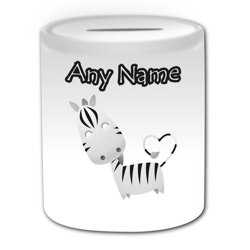 Personalised Gift Zebra Mug Money Box Cup Animal Sealife Design Silly Stripy Tea - Picture 18 of 21