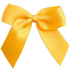 FULL COLOUR SATIN BOWS Pre Tied 3/5/10cm SMALL - LARGE Ribbon Wedding Crafts