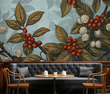 3D Fruit Modern Retro Restaurant Self-adhesive Removeable Wallpaper Wall Mural 2