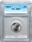 1950-S SILVER ROOSEVELT DIME - ICG MS67 - FREE SHIPPING!
