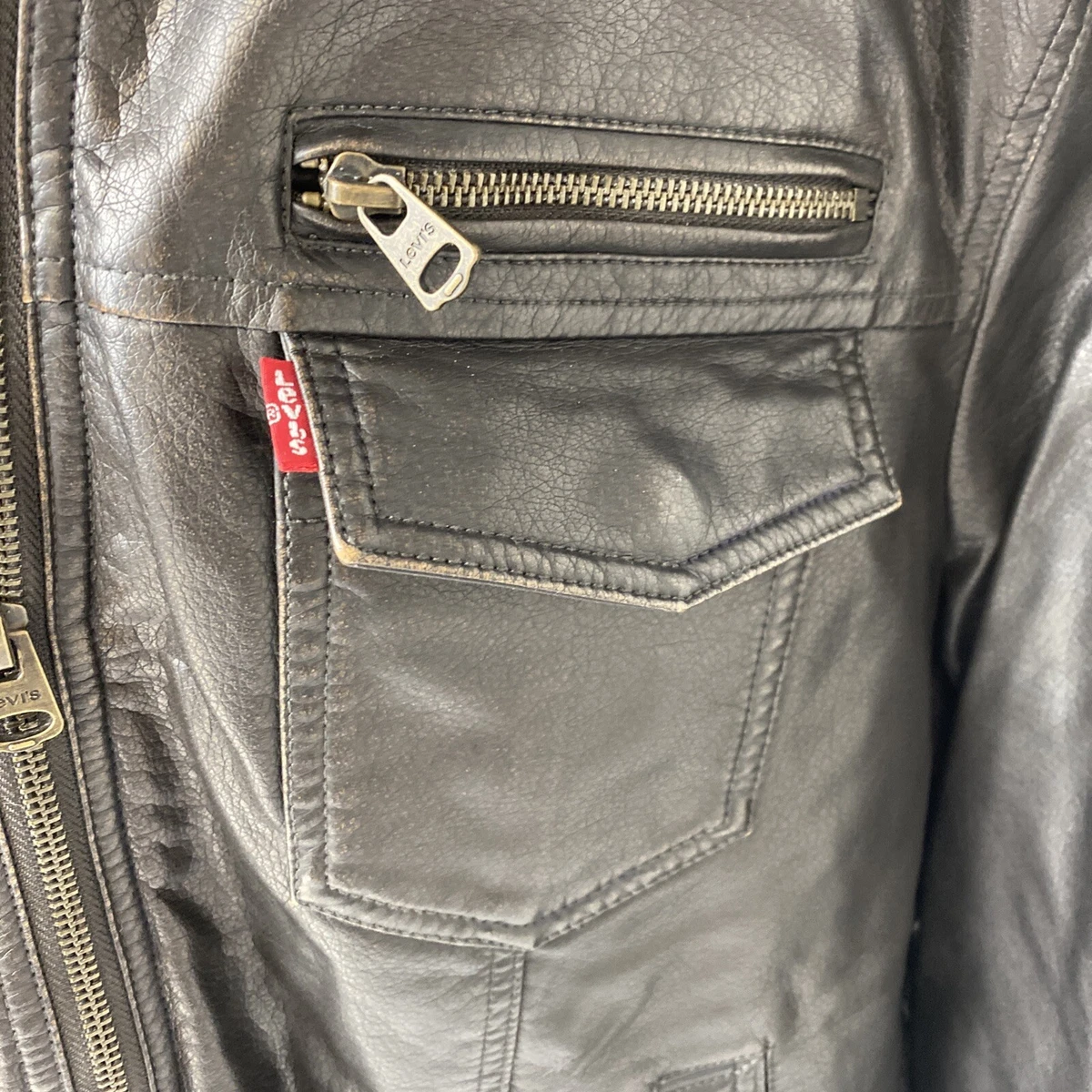 Levi strauss clearance leather jacket mens