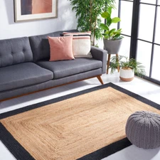 SAFAVIEH Natural Fiber NFB852Z Natural / Black Rug