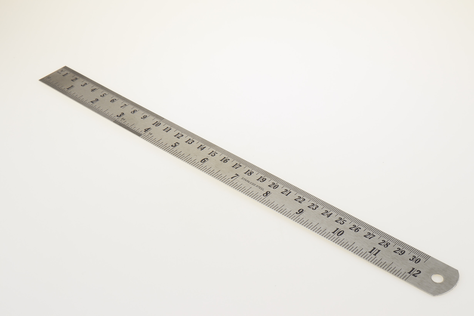 Righello metallo 30 cm precisione 1 mm meccanica orologeria Steel Ruler ...