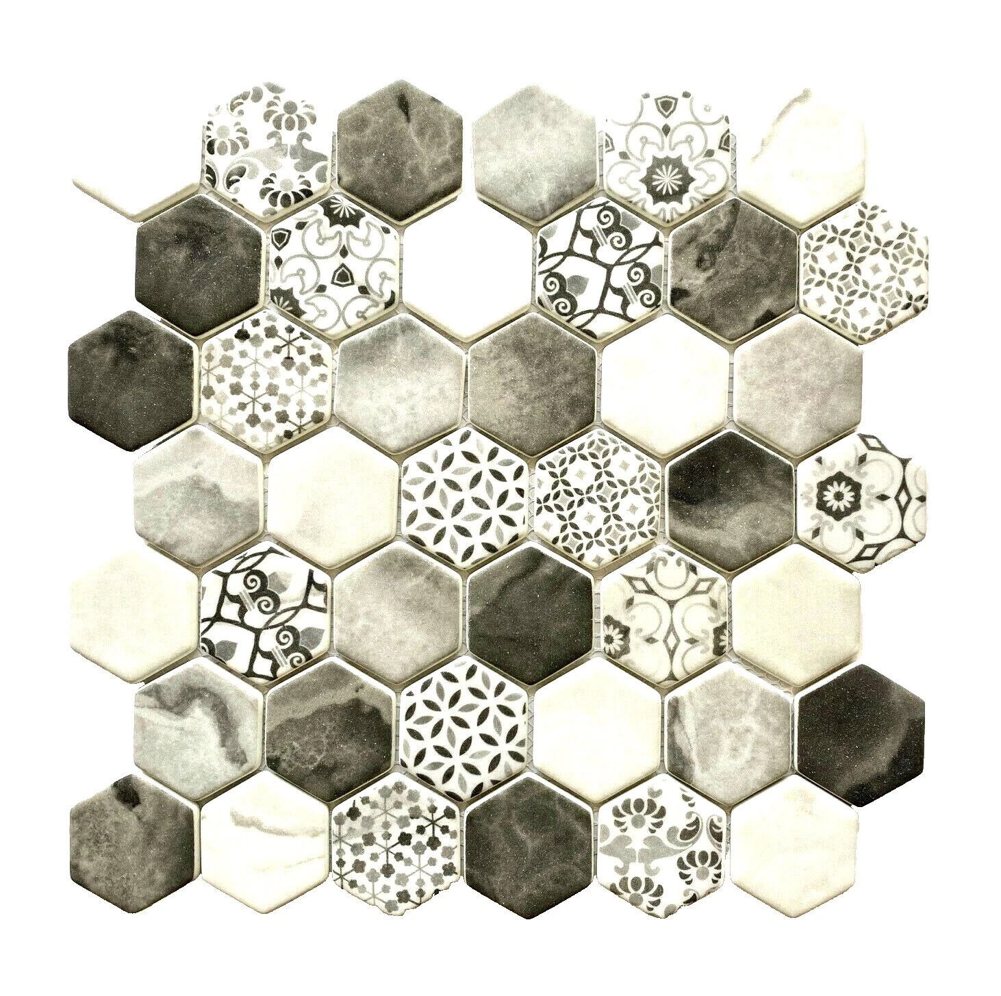 Vintage/Retro Hexagonal Mosaic Tile Sheets Tiles