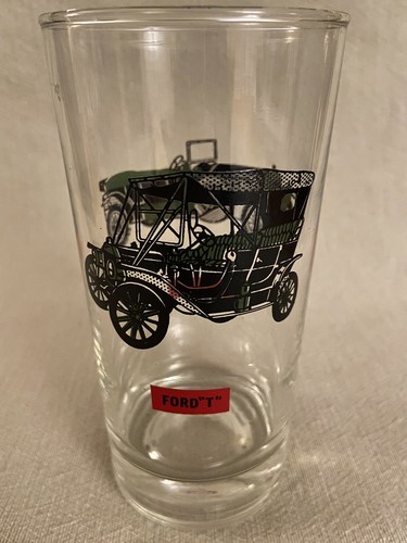Vtg Rolls Royce & Ford T Highball 6 Glasses Cocktail Barware Automobile - Picture 5 of 11