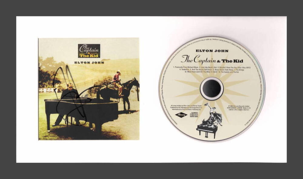 Elton John Signed Autograph The Captain & the Kid Framed CD