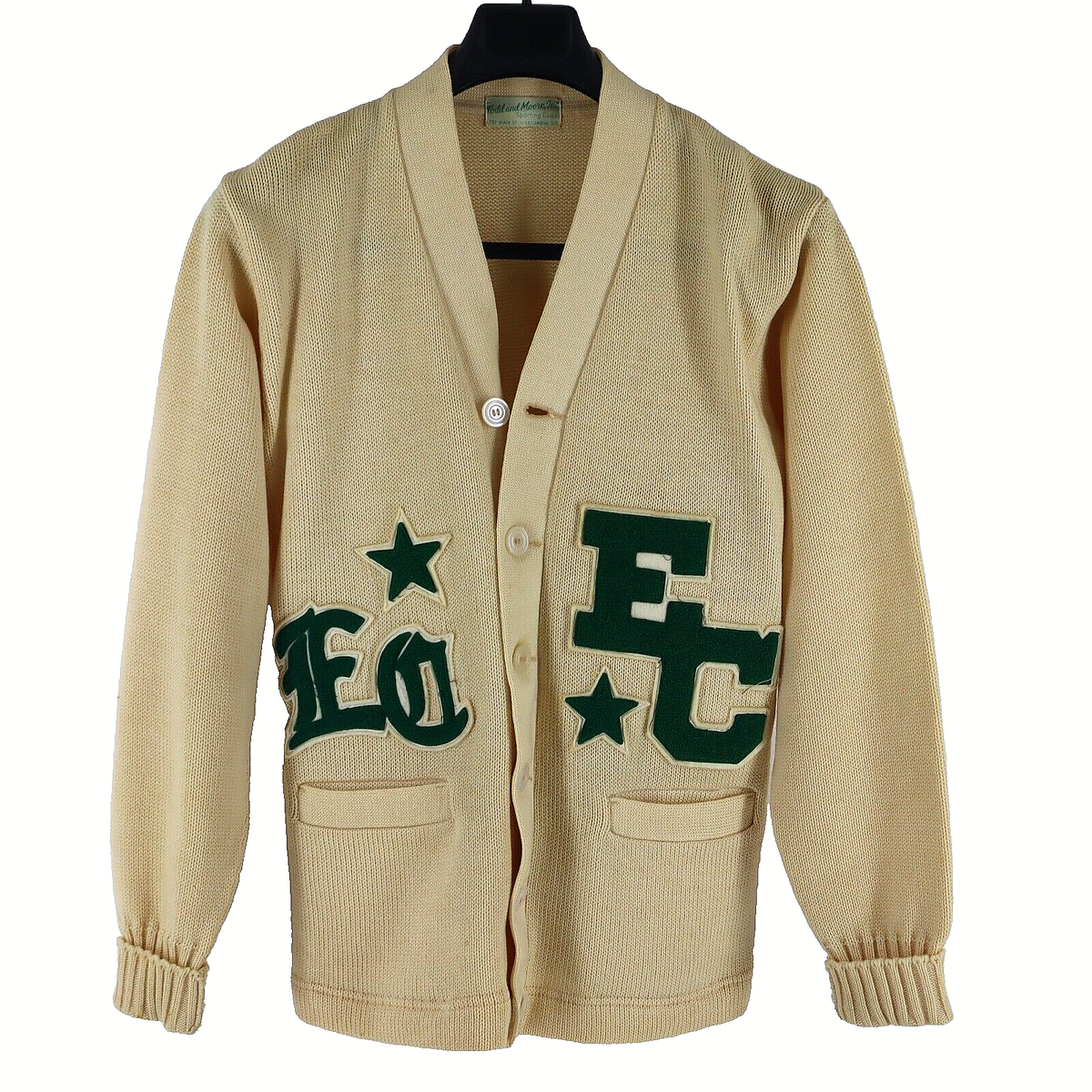 トップス ONE FIFTH/MY VINTAGE COLLEGE KNIT 1952 1950's Letterman Sweater Eau Claire High School Todd Moore