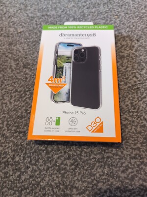 DBramante1928 iPhone 15 Pro Cover Slim Klar Stoßfest Robust Back Case - Klar 