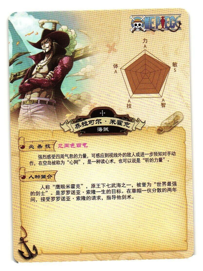 Dracule Mihawk R OP-DH-0M01-082 One Piece Anime Trading Card TCG