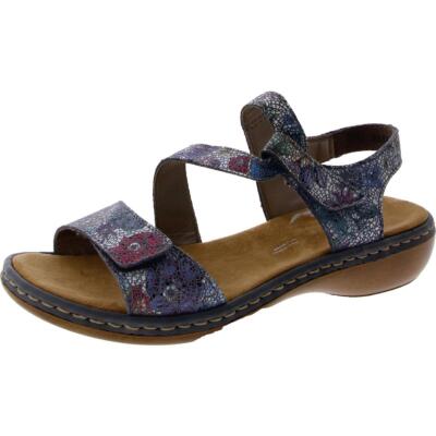 Rieker Womens Blue Leather Adjustable Slingback Sandals Shoes 36 BHFO 1340