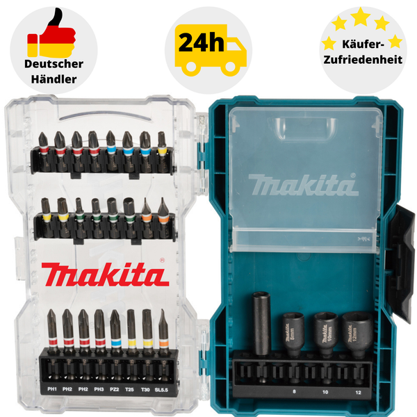 Makita E-07048 SteckschlüSsel-Bit-Set 28-Teilig Bit-Set SteckschlüSsel-Set Box-image