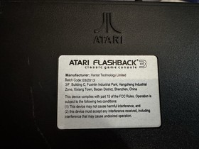 Atari Flashback 3 Classic Game Console w/ 2 Controllers Untested AS-IS