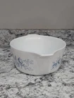 Vintage PYREX 474 Cinderella Round Casserole 1.5 QT White/Blue Floral  #PX127
