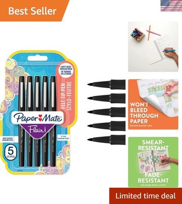 Flair Felt Tip Pens | Medium Point 0.7 mm Writing Pens | Black Pens | For Wri...