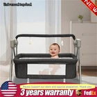 Portable Electric Baby Swing Cradle Bassinet Rocking Crib Infant w/Bluetooth NEW