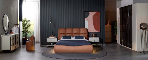 Komplettes Schlafzimmer Set Doppelbett Nachttische SchräNke Hocker-image